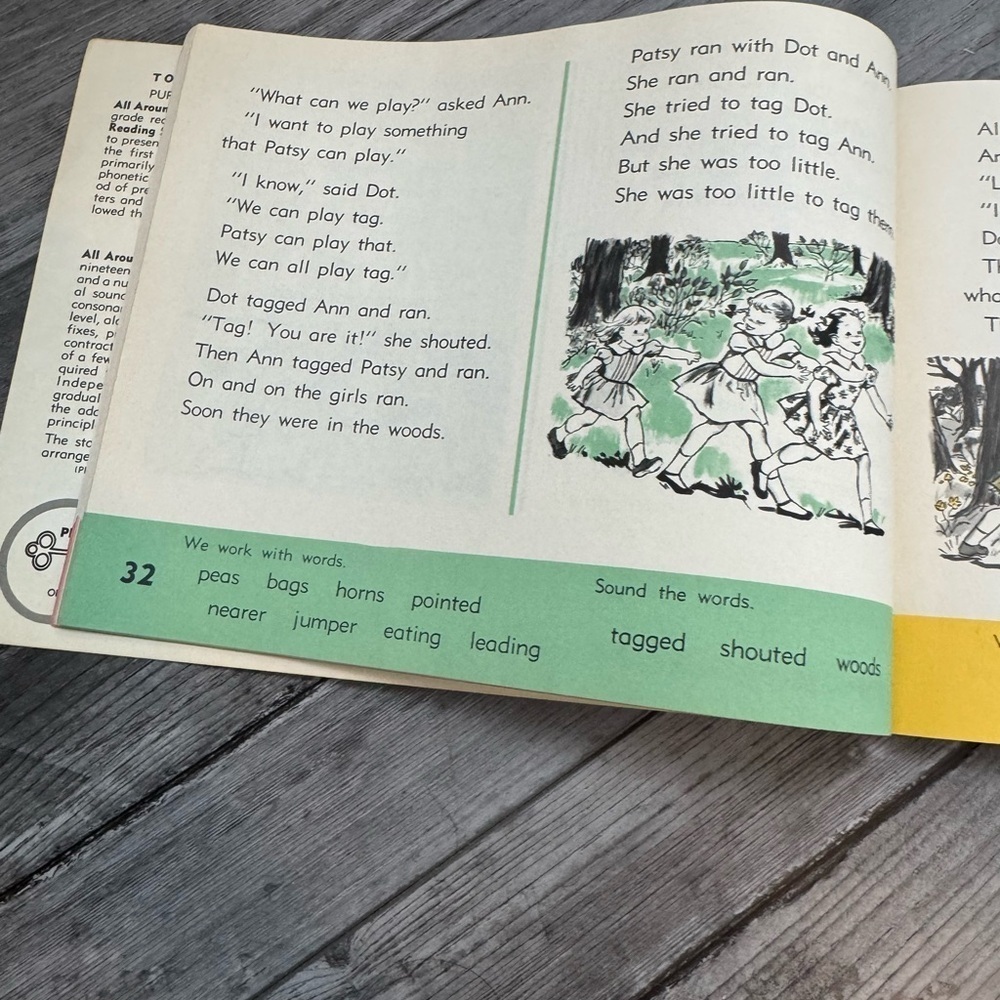 All Around with Dot and Jim 1stPhonetic Keys to Reading Workbook 1953 Vintage - Picture 9 of 13